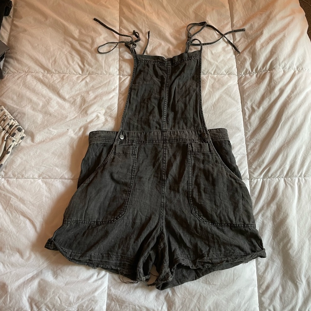 Free People Linen overalls